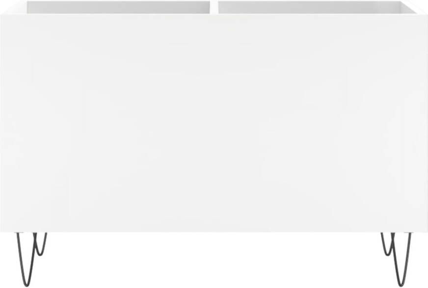 VIDAXL Platenkast 74 5x38x48 cm bewerkt hout wit - Foto 2