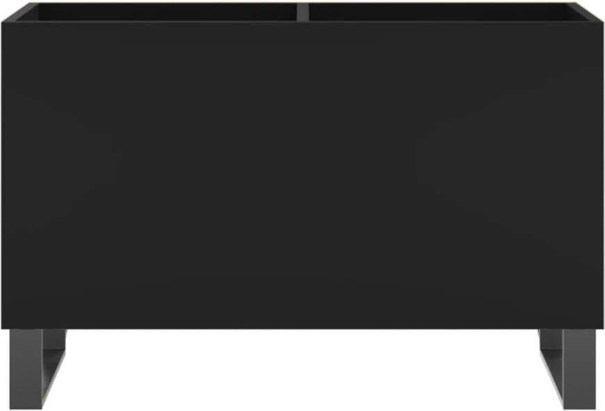 VIDAXL Platenkast 74 5x38x48 cm bewerkt hout zwart - Foto 2