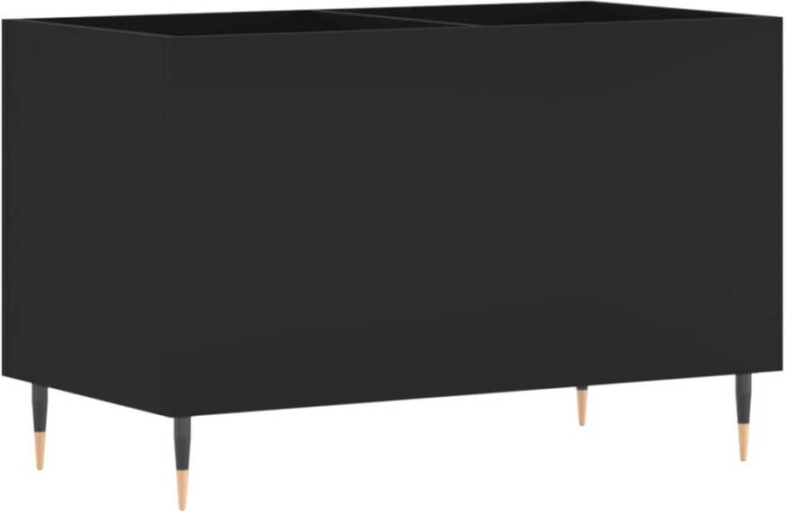 VIDAXL Platenkast 74 5x38x48 cm bewerkt hout zwart - Foto 2