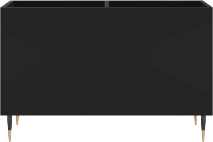 VIDAXL Platenkast 74 5x38x48 cm bewerkt hout zwart - Foto 1