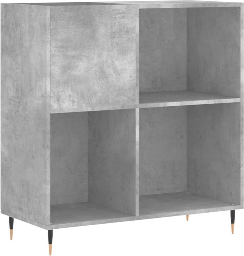 VidaXL Platenkast 84 5x38x89 cm bewerkt hout betongrijs