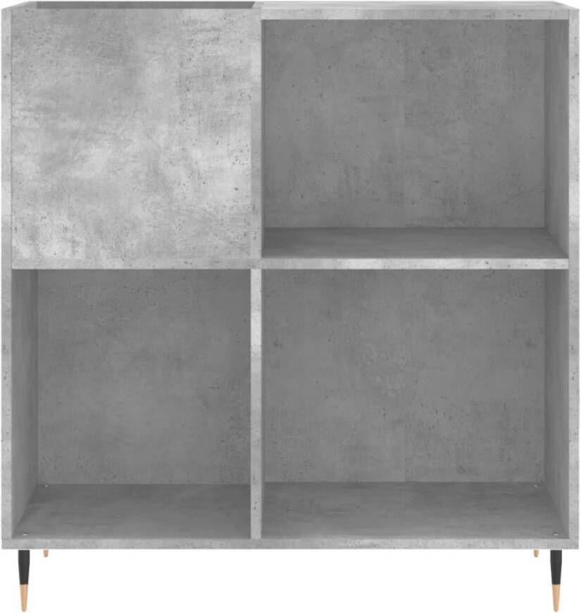 VIDAXL Platenkast 84 5x38x89 cm bewerkt hout betongrijs - Foto 2