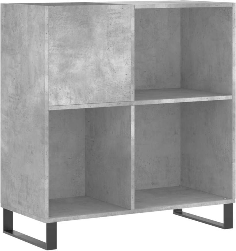 VidaXL Platenkast 84 5x38x89 cm bewerkt hout betongrijs