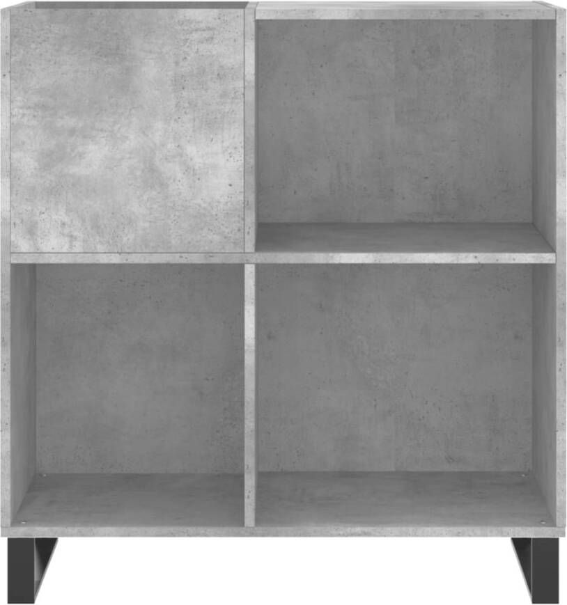 VIDAXL Platenkast 84 5x38x89 cm bewerkt hout betongrijs - Foto 2