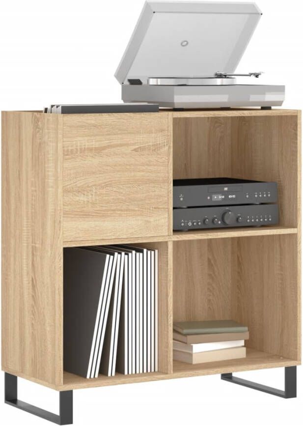 Prolenta Premium INFIORI Platenkast 84 5x38x89 cm bewerkt hout sonoma eikenkleurig - Foto 3