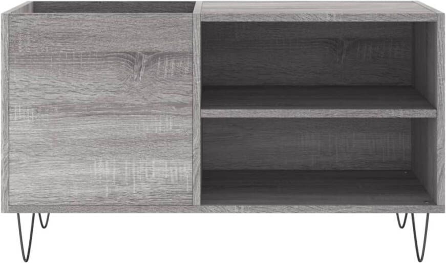 VIDAXL Platenkast 85x38x48 cm bewerkt hout grijs sonoma eikenkleurig - Foto 3