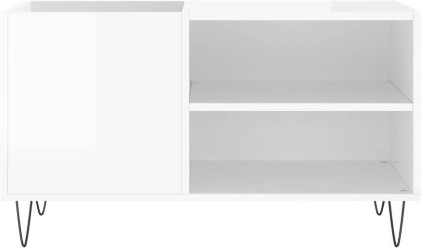 VIDAXL Platenkast 85x38x48 cm bewerkt hout hoogglans wit - Foto 3