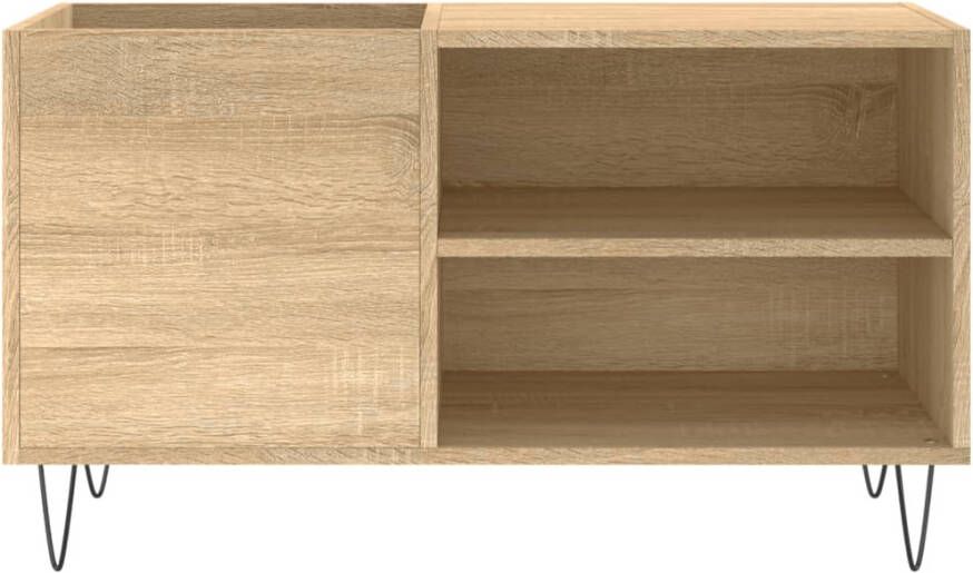 VIDAXL Platenkast 85x38x48 cm bewerkt hout sonoma eikenkleurig - Foto 3