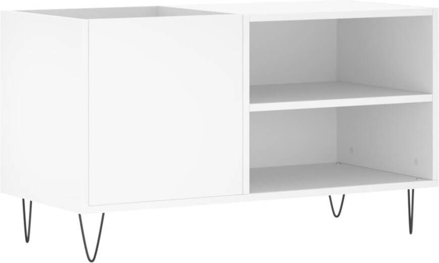 VIDAXL Platenkast 85x38x48 cm bewerkt hout wit - Foto 2