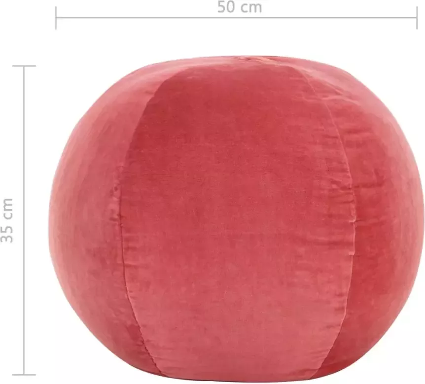 VidaXL -Poef-50x35-cm-katoenfluweel-roze