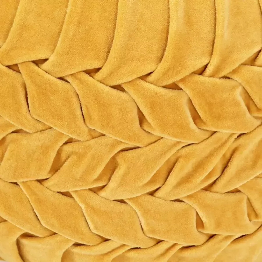 VIDAXL Poef smock ontwerp 40x30 cm katoenfluweel geel
