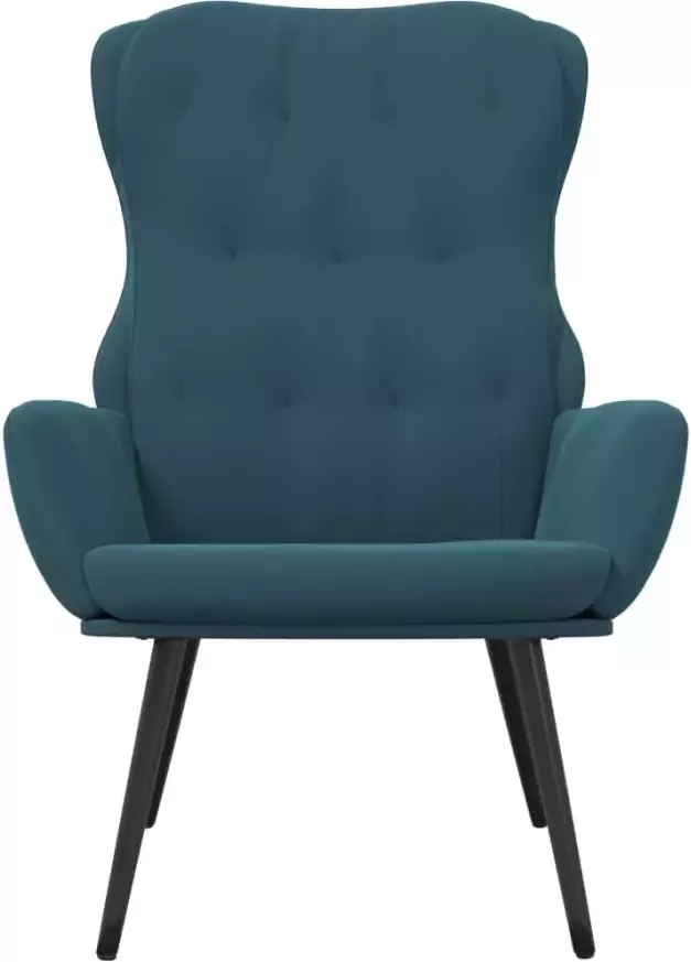 VIDAXL Relaxstoel fluweel blauw - Foto 6
