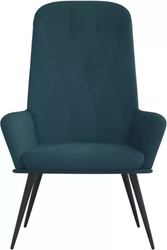 VIDAXL Relaxstoel fluweel blauw