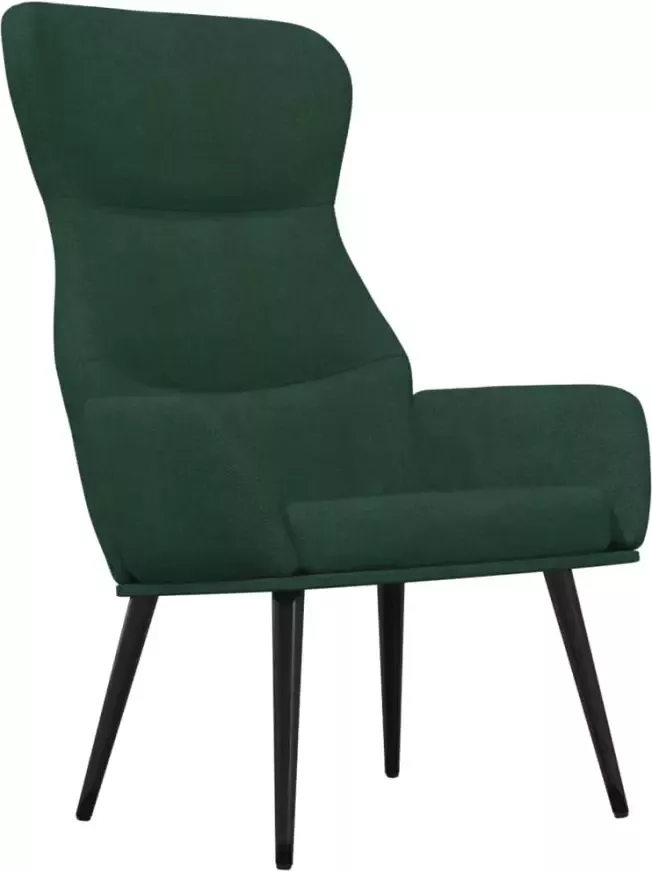VIDAXL Relaxstoel fluweel donkergoen