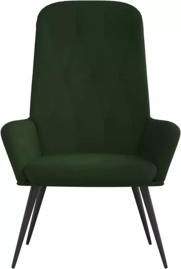 VIDAXL Relaxstoel fluweel donkergoen