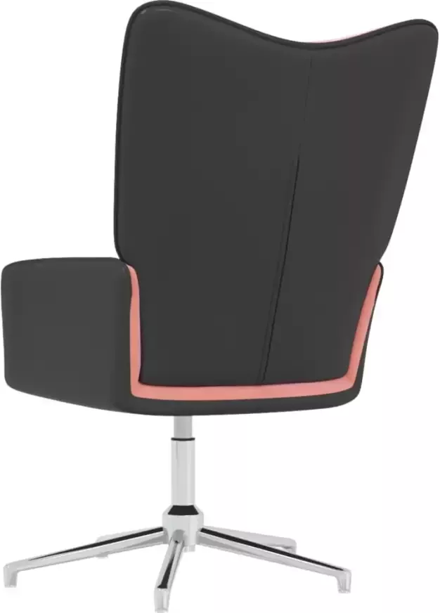 VidaXL Relaxstoel fluweel en PVC roze - Foto 4