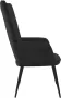 VIDAXL Relaxstoel fluweel en PVC zwart - Thumbnail 4