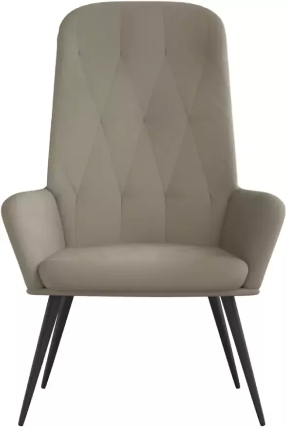 VIDAXL Relaxstoel fluweel lichtgrijs