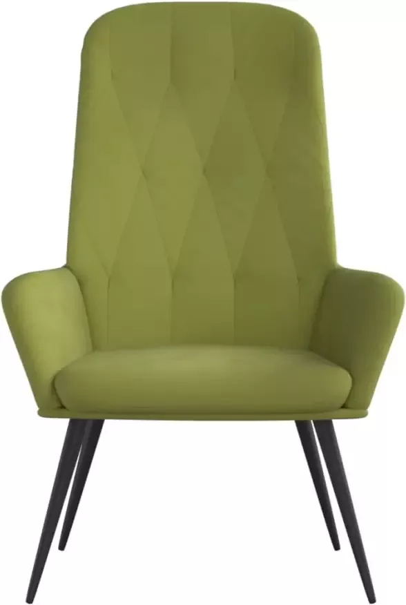 VIDAXL Relaxstoel fluweel lichtgroen