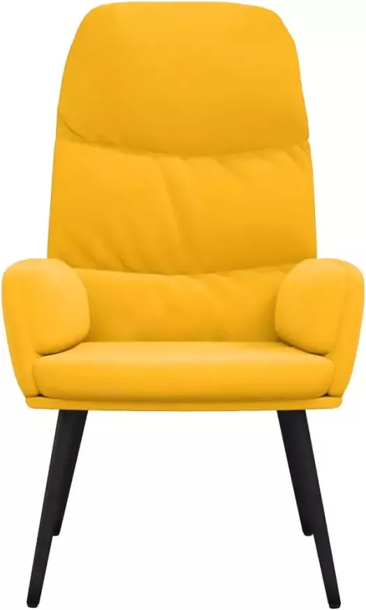VIDAXL Relaxstoel fluweel mosterdgeel