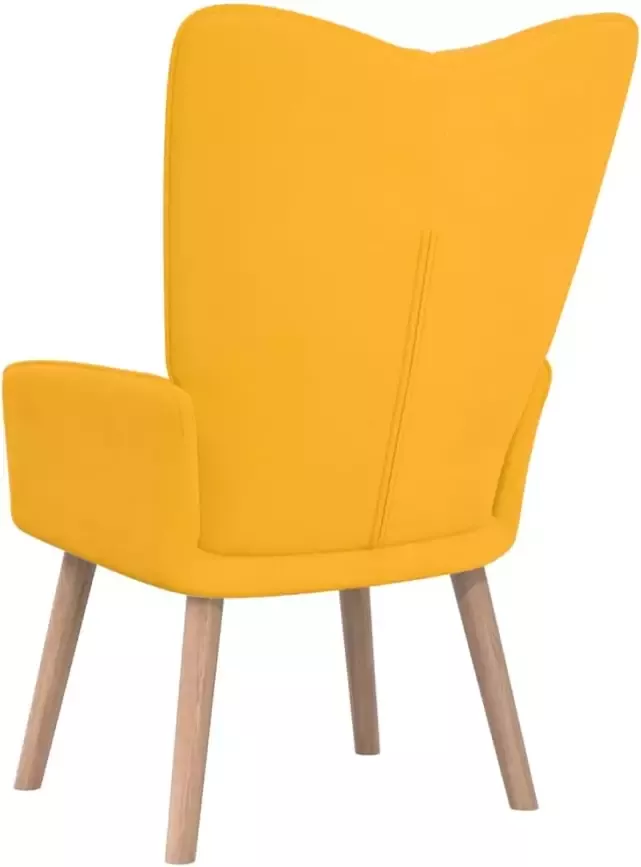 VIDAXL Relaxstoel fluweel mosterdgeel