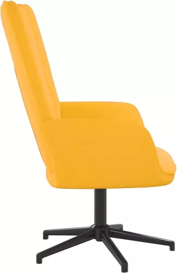 VidaXL Relaxstoel Fluweel Mosterdgeel - Foto 3