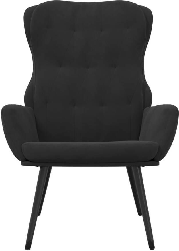 VIDAXL Relaxstoel fluweel zwart - Foto 6