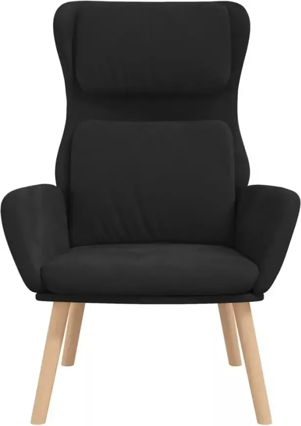 VIDAXL Relaxstoel fluweel zwart