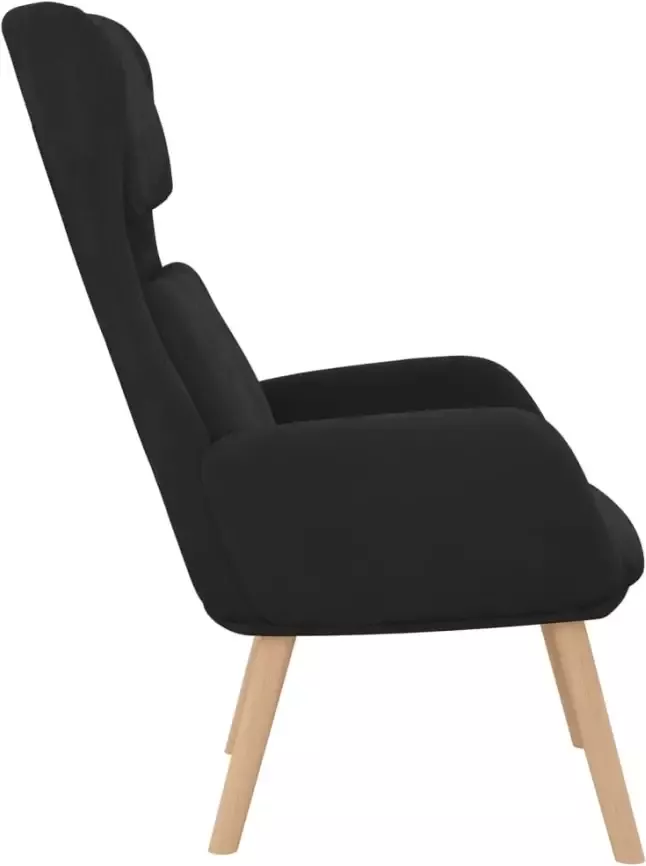 VIDAXL Relaxstoel fluweel zwart - Foto 4