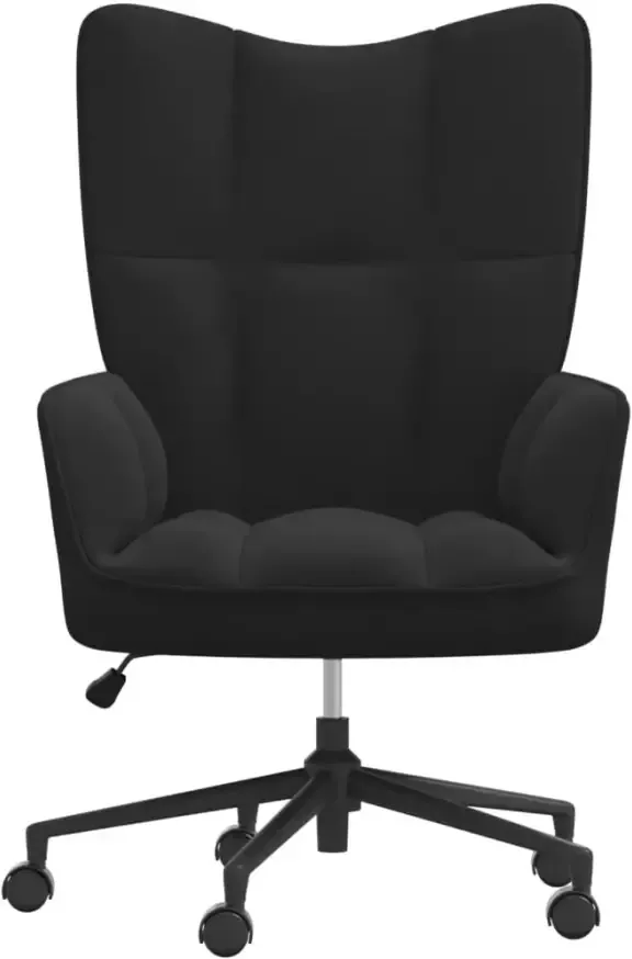 VIDAXL Relaxstoel fluweel zwart - Foto 4