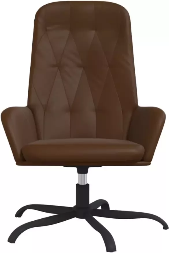 VIDAXL Relaxstoel glanzend kunstleer bruin - Foto 2