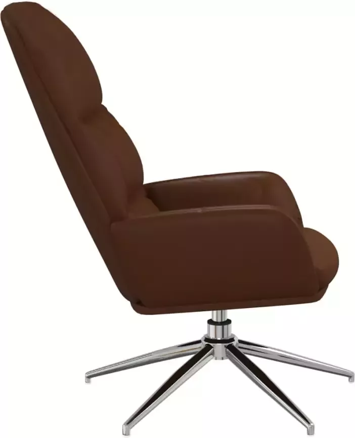 VidaXL Relaxstoel kunstleer glanzend bruin
