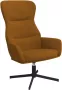 VIDAXL Relaxstoel met voetenbank fluweel bruin - Thumbnail 3