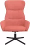 VIDAXL Relaxstoel met voetenbank fluweel roze - Thumbnail 4