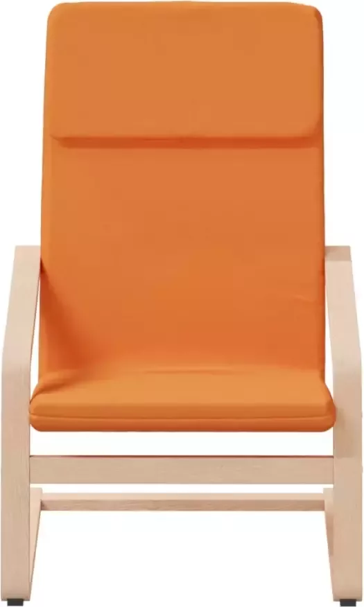 VidaXL Relaxstoel met voetenbank stof donkergeel - Foto 2