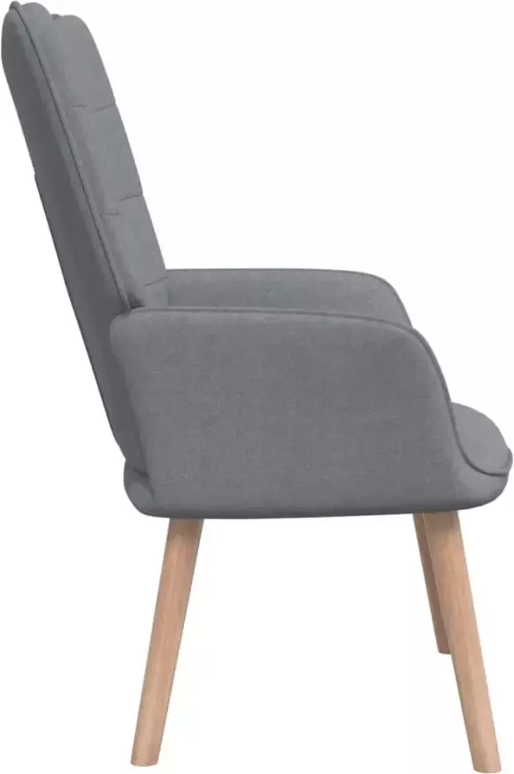 VIDAXL Relaxstoel met voetenbank stof lichtgrijs - Foto 3