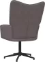 VIDAXL Relaxstoel met voetenbank stof taupe - Thumbnail 5