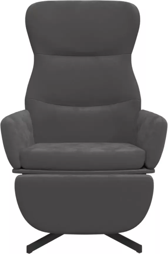 VidaXL Relaxstoel met voetensteun fluweel donkergrijs - Foto 5