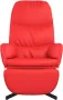 VidaXL Relaxstoel met voetensteun kunstleer rood - Thumbnail 4