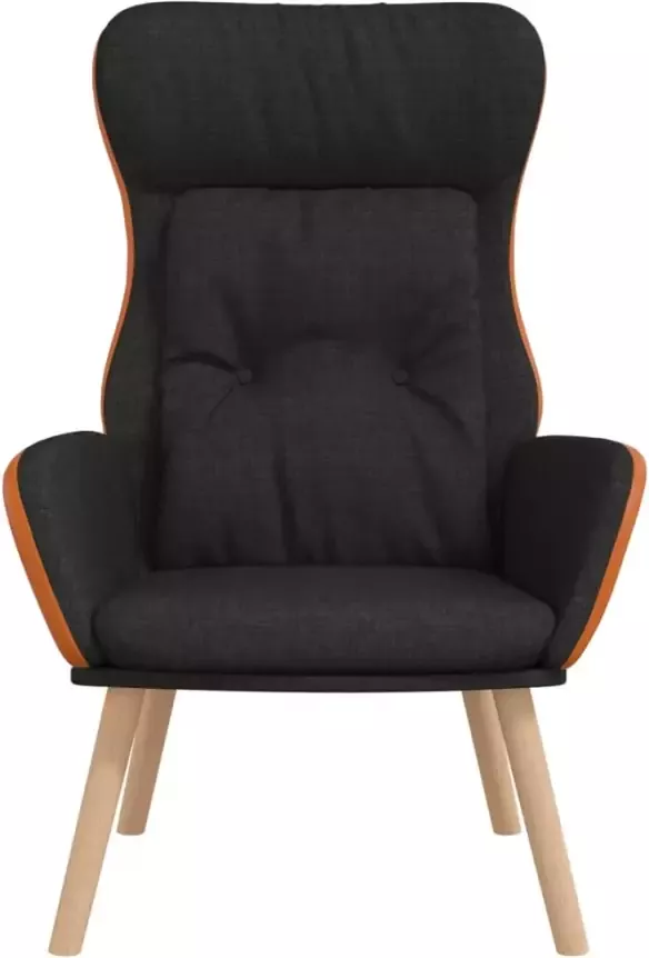 VIDAXL Relaxstoel stof en PVC zwart - Foto 1