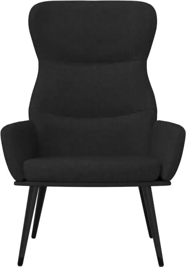 VIDAXL Relaxstoel stof zwart - Foto 1