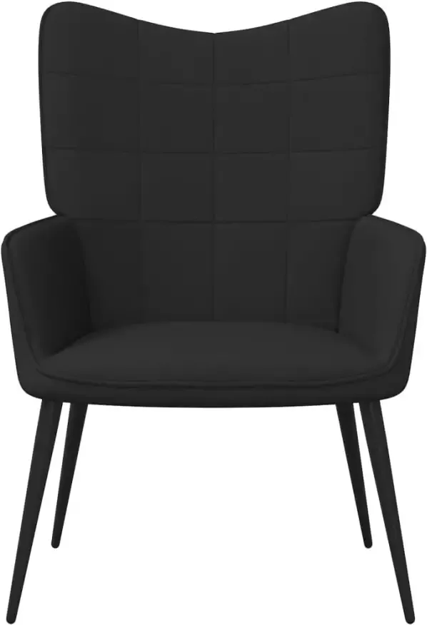 VIDAXL Relaxstoel stof zwart - Foto 4