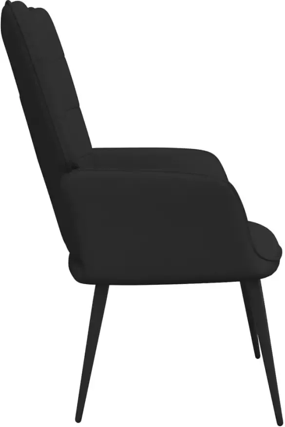 VIDAXL Relaxstoel stof zwart - Foto 3