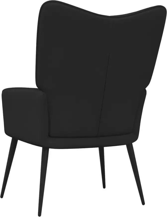 VIDAXL Relaxstoel stof zwart - Foto 2