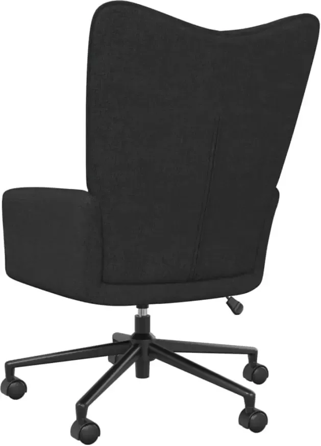VIDAXL Relaxstoel stof zwart