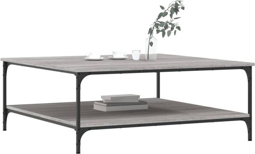 VidaXL -Salontafel-100x100x40-cm-bewerkt-hout-grijs-sonoma-eikenkleurig - Foto 7