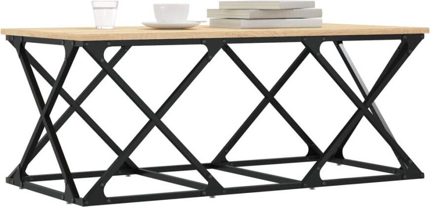 VidaXL -Salontafel-100x49x40-cm-bewerkt-hout-sonoma-eikenkleurig - Foto 3