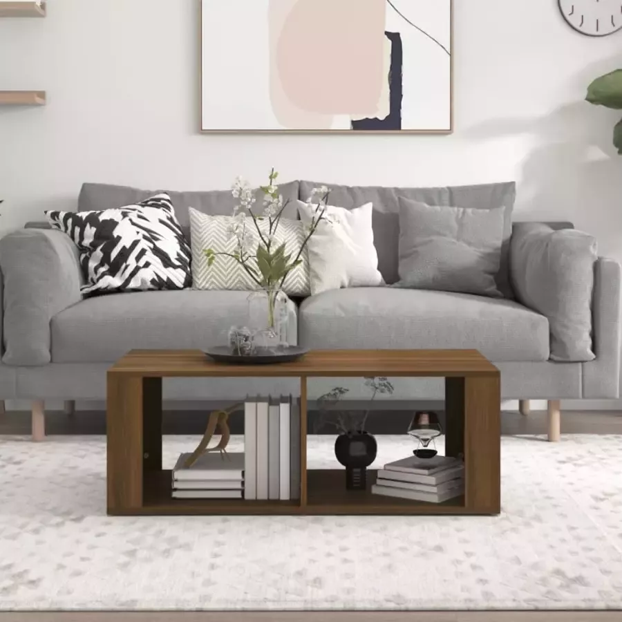 VidaXL -Salontafel-100x50x36-cm-bewerkt-hout-bruineikenkleurig - Foto 5
