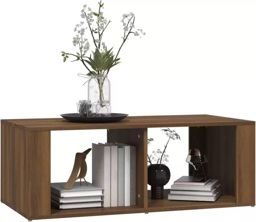 VidaXL -Salontafel-100x50x36-cm-bewerkt-hout-bruineikenkleurig - Foto 4