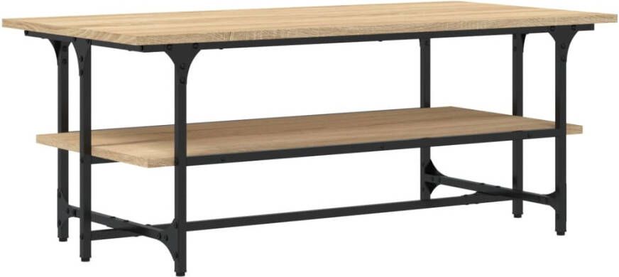VidaXL -Salontafel-100x50x40-cm-bewerkt-hout-sonoma-eikenkleurig - Foto 4